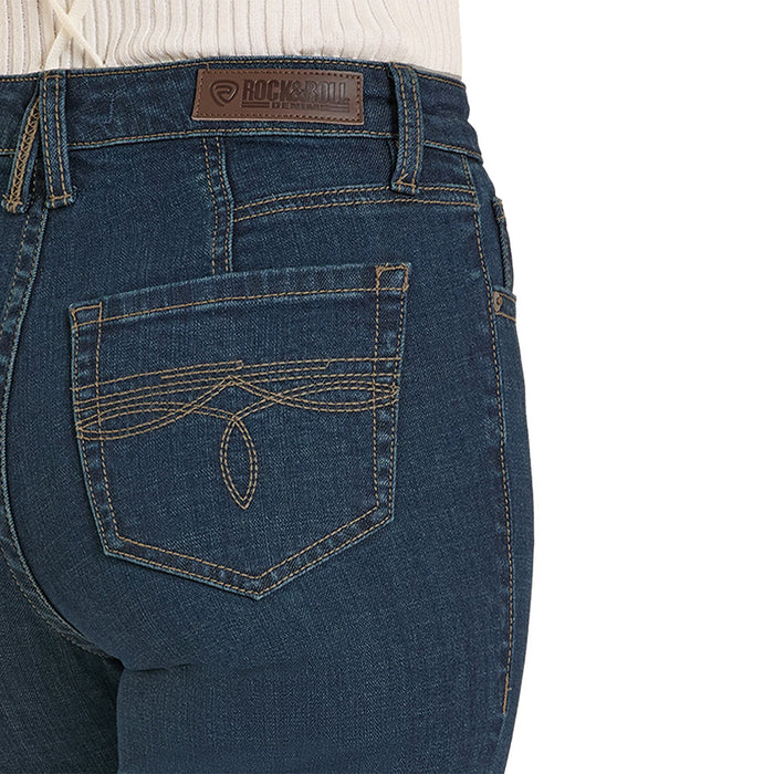 Rock & Roll Denim Women's Boot Stitch High Rise Trouser