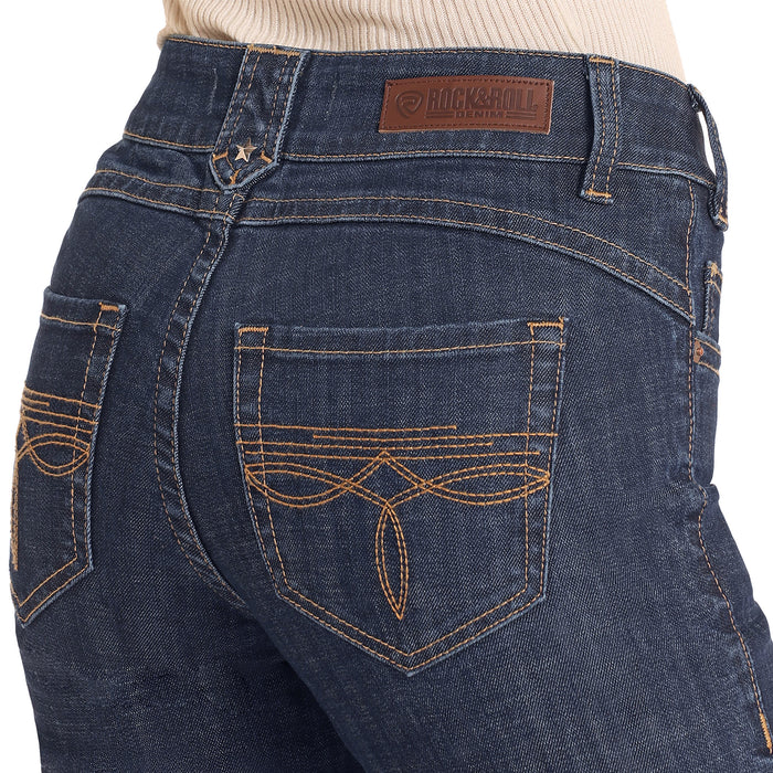 Rock & Roll Denim Women's Diamond Mid Rise Trousers