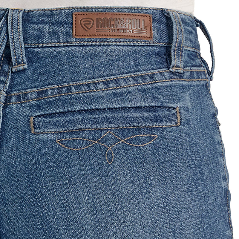 Rock & Roll Denim Women's Welt Pocket Mid Rise Trouser