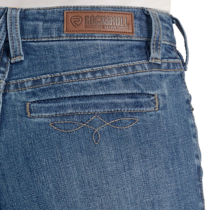 Rock & Roll Denim Women's Welt Pocket Mid Rise Trouser