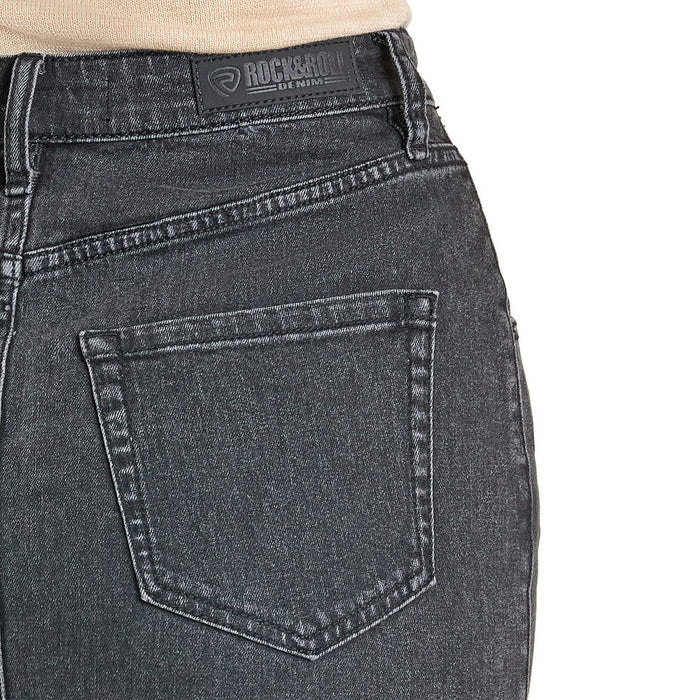 Rock & Roll Denim Women's Black Front Seam Maxi Skirt