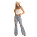 Rock & Roll Denim Women's Light Wash High Rise Flare Jeans