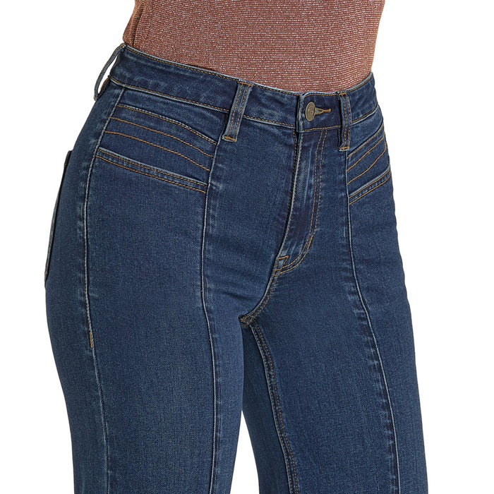Rock & Roll Denim Women's Front Seam Relaxed Flare Jeans
