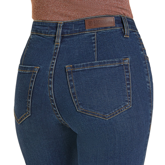 Rock & Roll Denim Women's Front Seam Relaxed Flare Jeans