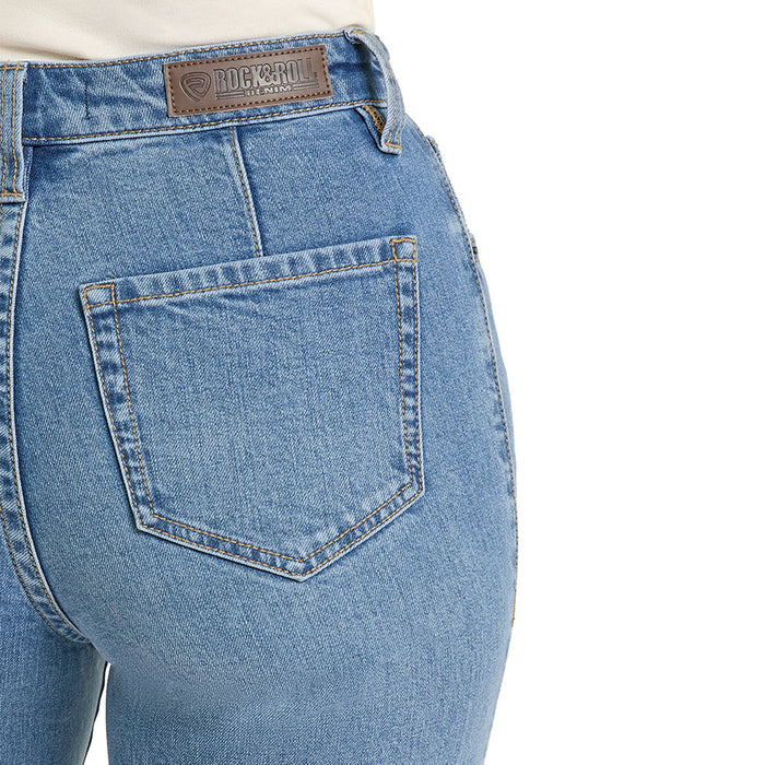 Rock & Roll Denim Women's Distressed Relaxed Wide Leg Jeans