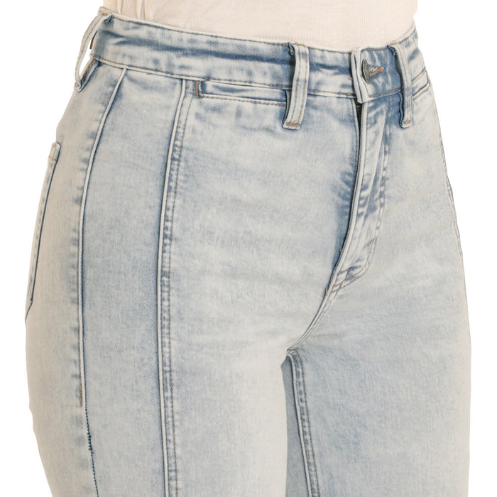 Rock & Roll Denim Women's Light Wash Relaxed Wide Leg Jeans