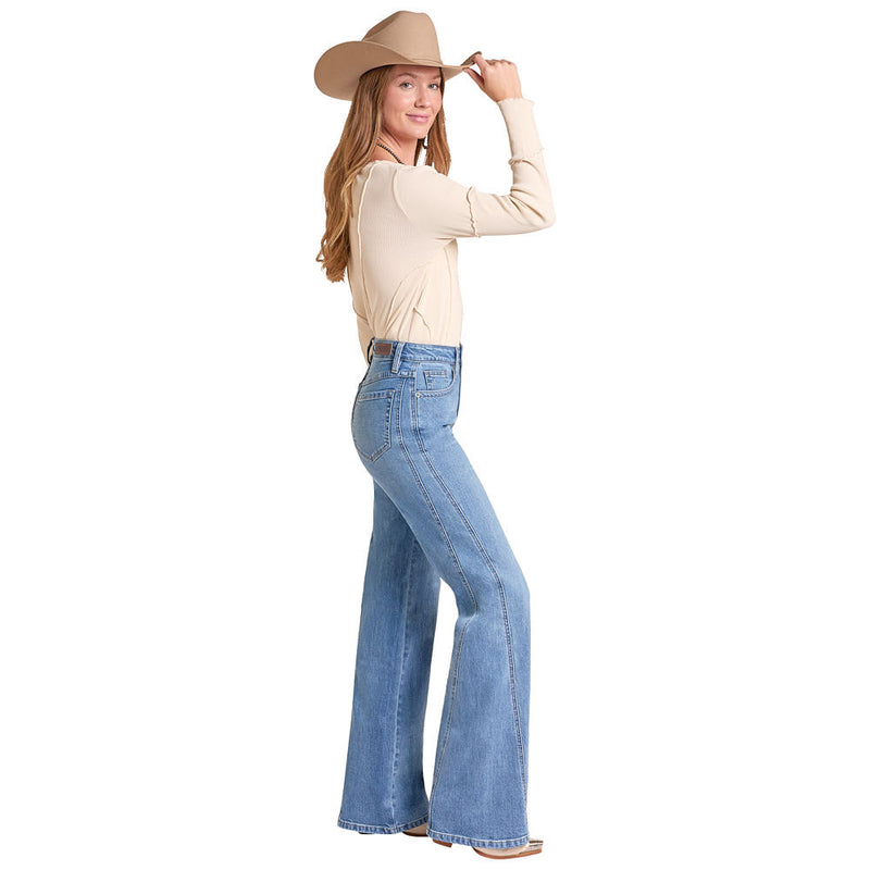 Rock & Roll Denim Women's Side Panel Seamed Leg Jeans