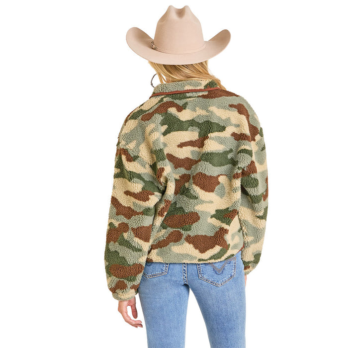 Rock & Roll Denim Women's Olive Camo 1/4 Zip