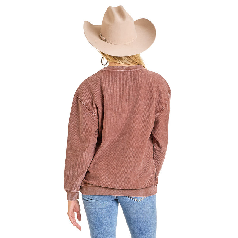 Rock & Roll Denim Women's Howdy Honey Chocolate Pullover