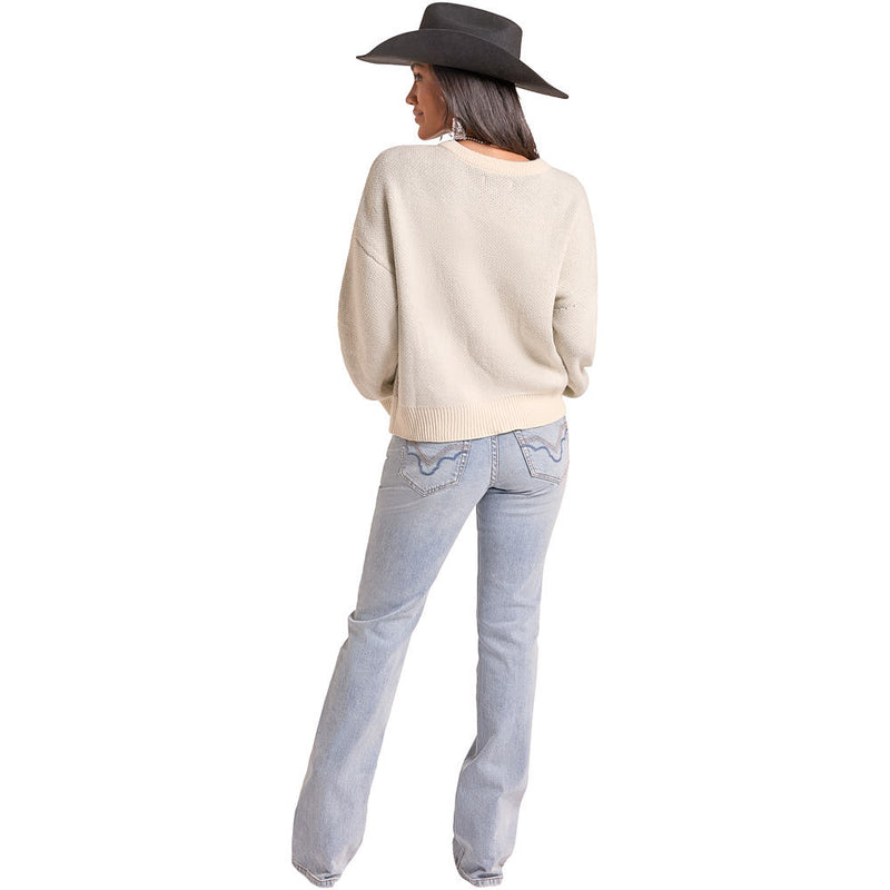 Rock & Roll Denim Women's Natural Howdy Sweater