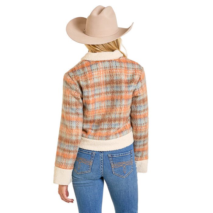 Rock & Roll Denim Women's Plaid Jade Jacket