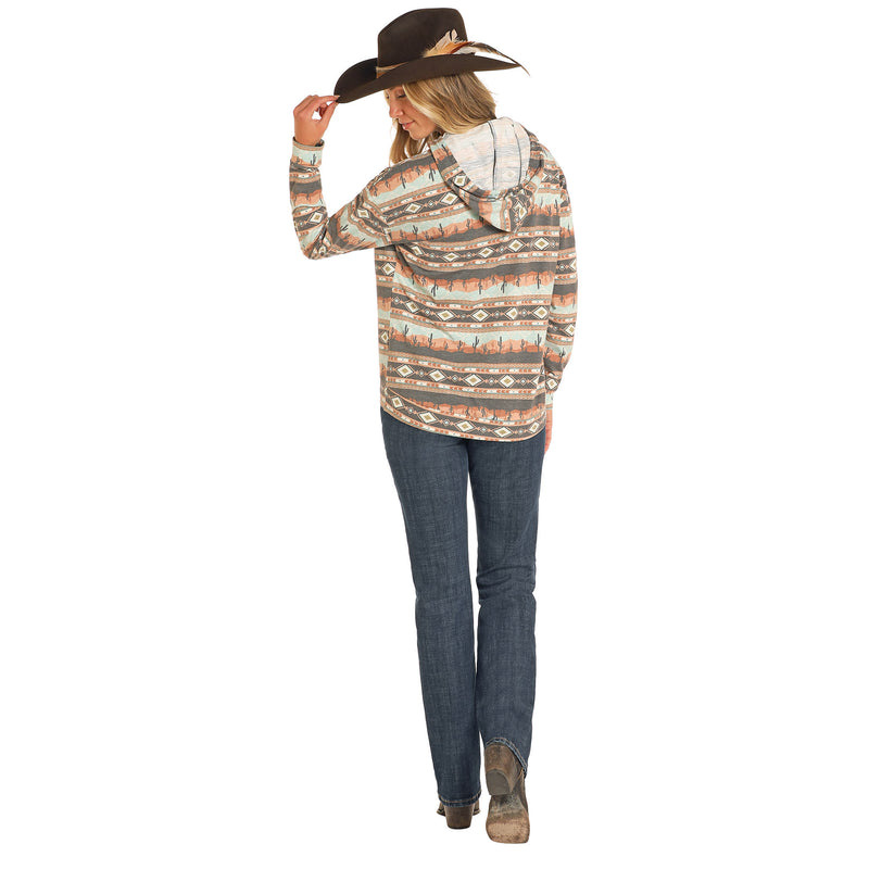 Rock & Roll Denim Women's Scenery Print Hoodie