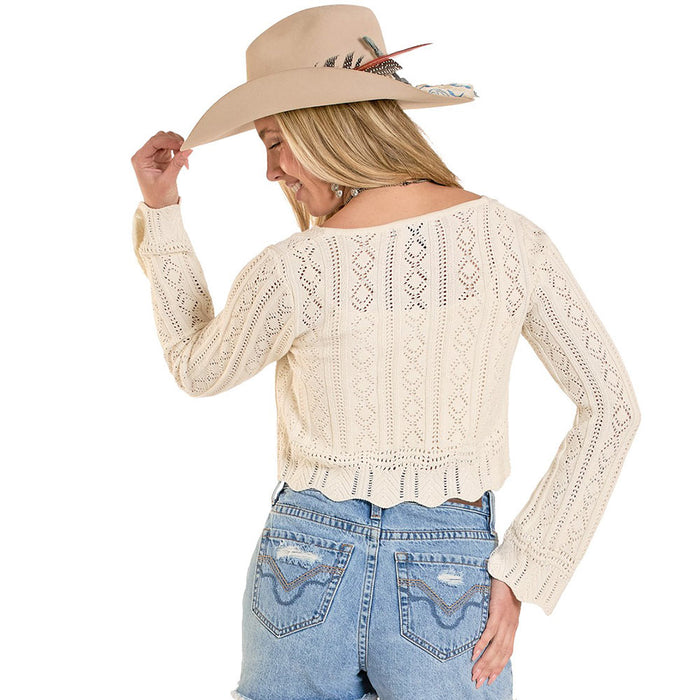 Rock & Roll Denim Women's Natural Knit Cardigan