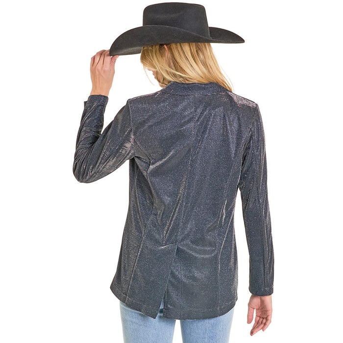 Rock & Roll Denim Women's Black Iridescent Blazer