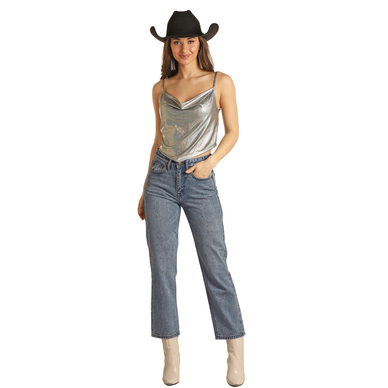 Rock & Roll Denim Women's Straight Cropped Jeans