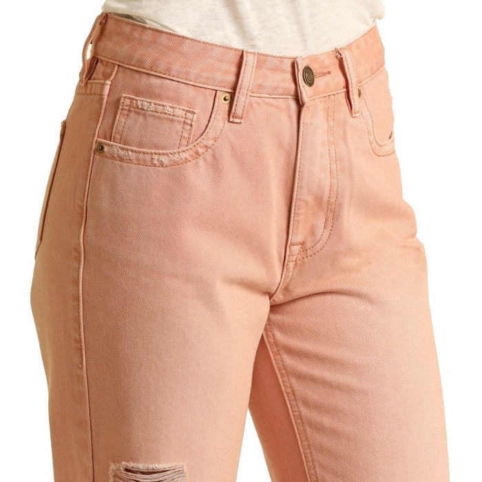 Rock & Roll Denim Women's Pink Crop Jeans