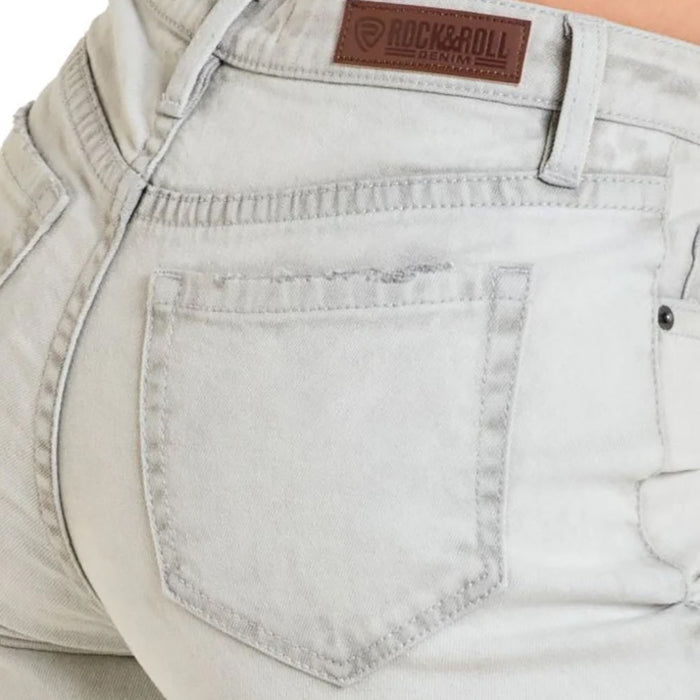 Rock & Roll Denim Women's Grey Straight Cropped