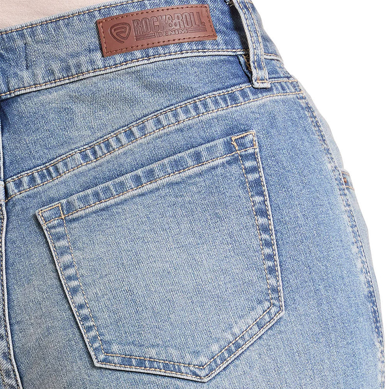Rock & Roll Denim Women's Medium Vintage Wash Barrel Jeans