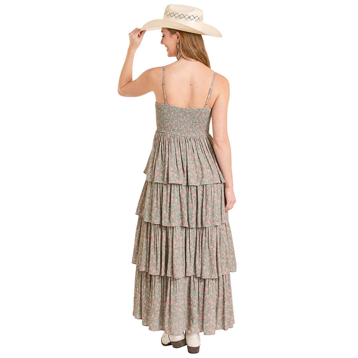 Rock & Roll Denim Women's Jade Crinkle Maxi Dress