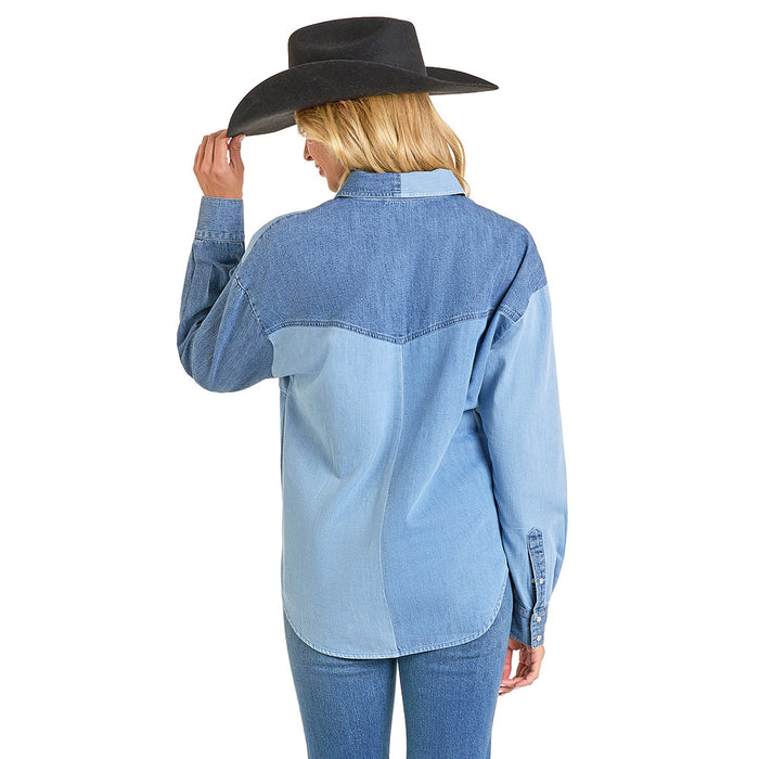 Rock & Roll Denim Women's Patch Denim Shirt