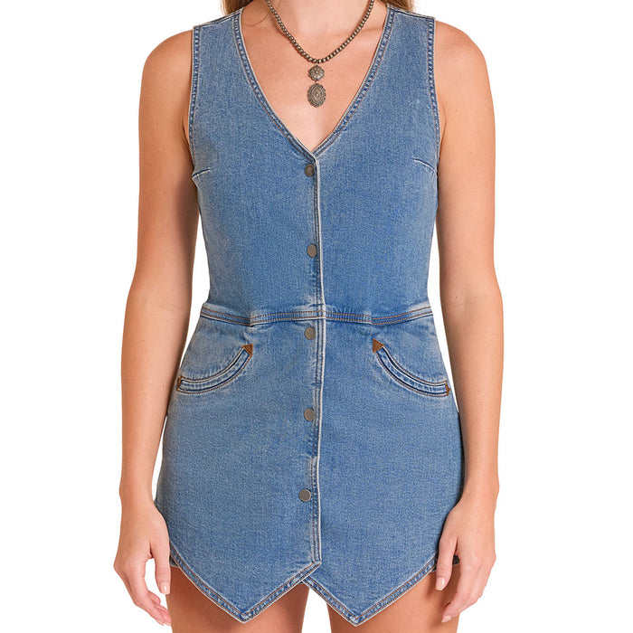 Rock & Roll Denim Women's Sleeveless Vest Romper