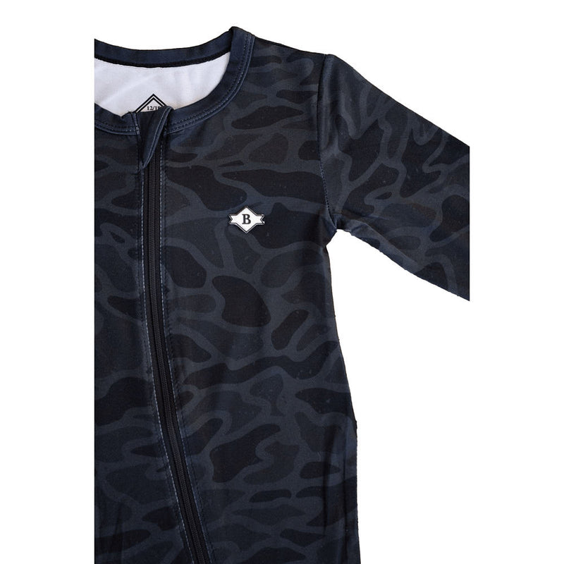 Burlebo Boy's Black Camo Zip Up