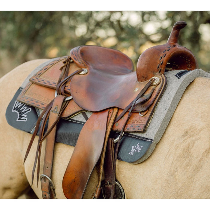 Best Ever Pads 1/4 Inch Felt Saddle Pad with Smooth Black Wear Leath