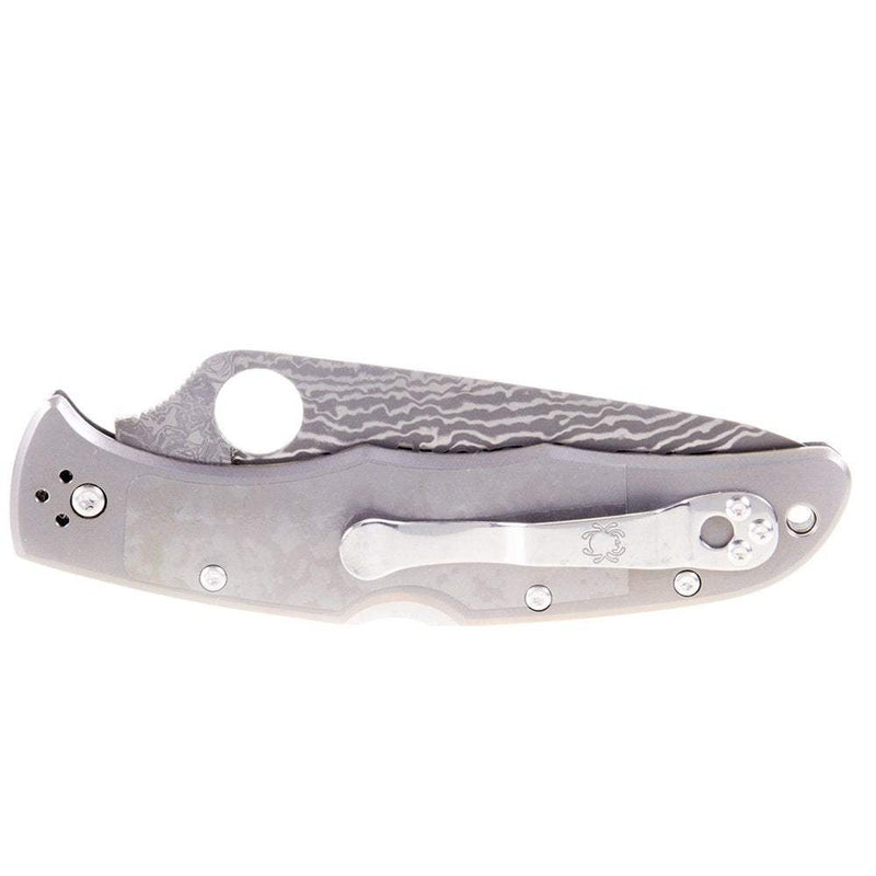 Spyderco Endura 4 Titanium Damascus Pocket Knife Large