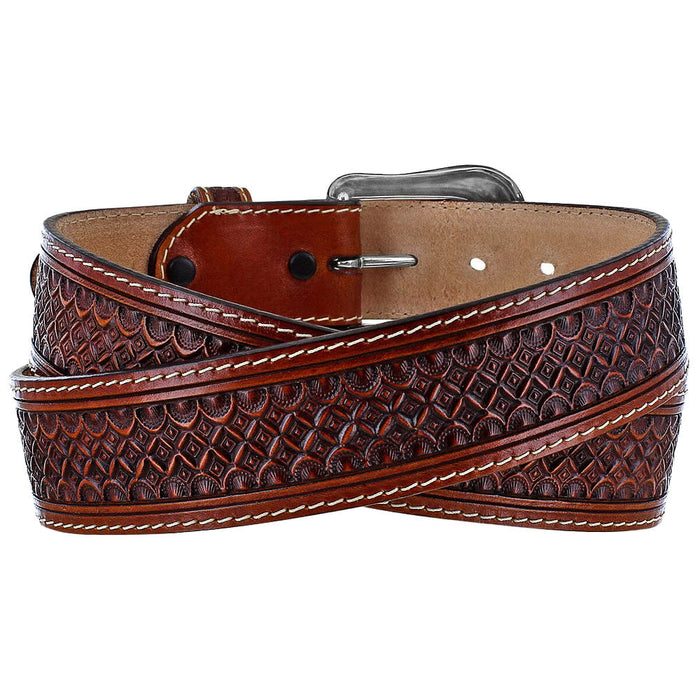 Men's Brown Diamond Black Belt