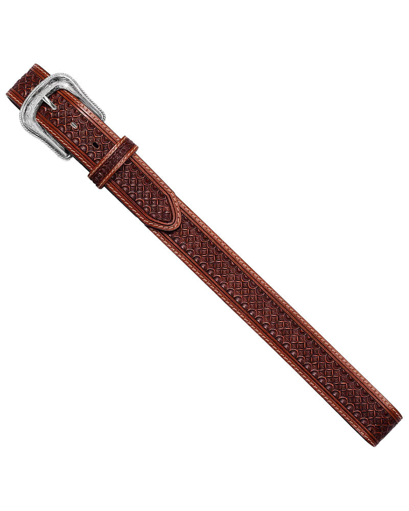 Justin Men's Brown Diamond Black Belt