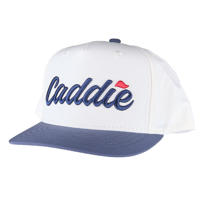 Fieldstone Caddie Boy's White & Navy Solid Bill Cap