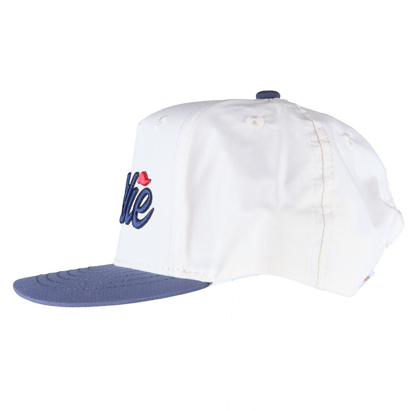 Fieldstone Caddie Boy's White & Navy Solid Bill Cap