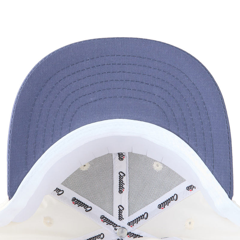 Fieldstone Caddie Boy's White & Navy Solid Bill Cap
