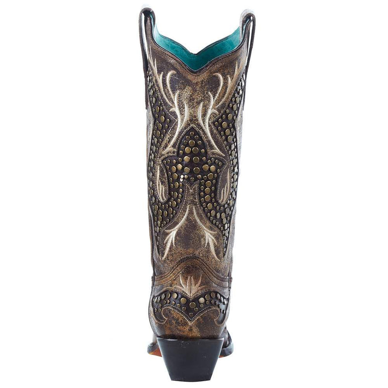 Corral Women's Taupe Overlay 13in. Top Boot