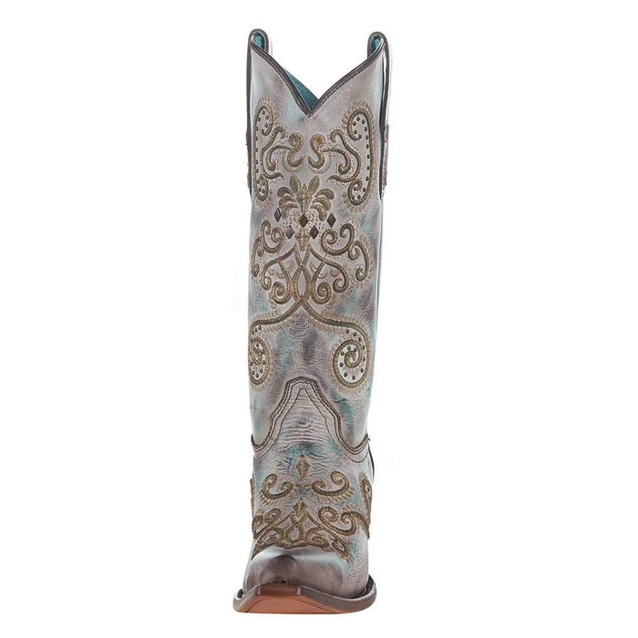 Corral Women`s Turquoise Brown 13in. Boot