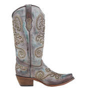 Corral Women`s Turquoise Brown 13in. Boot