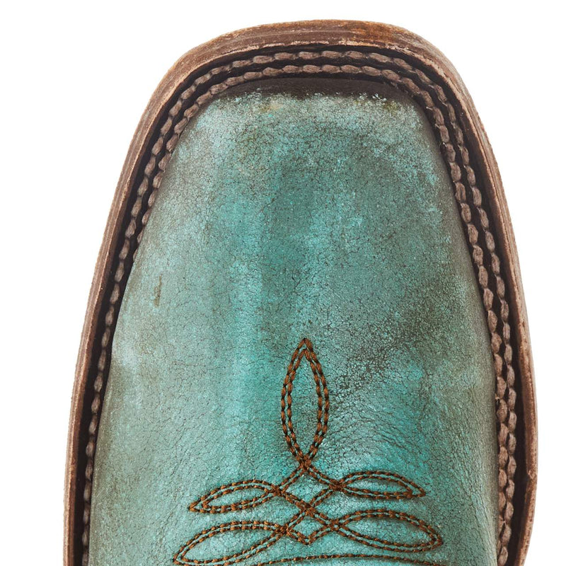 Corral Women`s Turquoise Brown 12in. Square Toe Boot