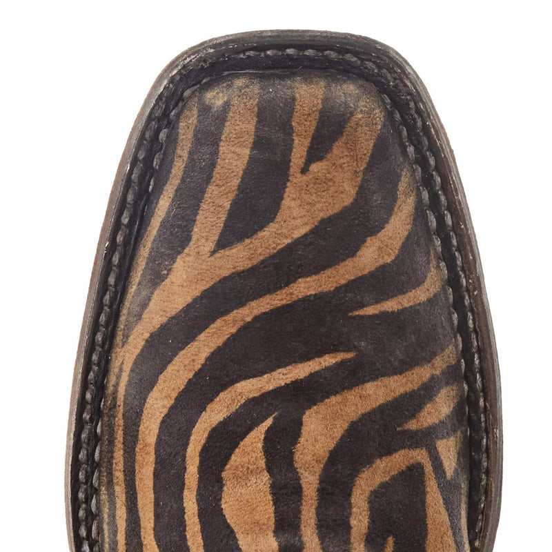 Corral Women`s Black & Brown Zebra Print 11in. Boot