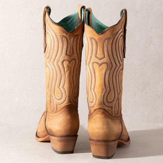 Corral Shedron Embroidery Snip Toe Boots