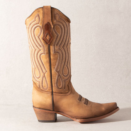 Corral Shedron Embroidery Snip Toe Boots