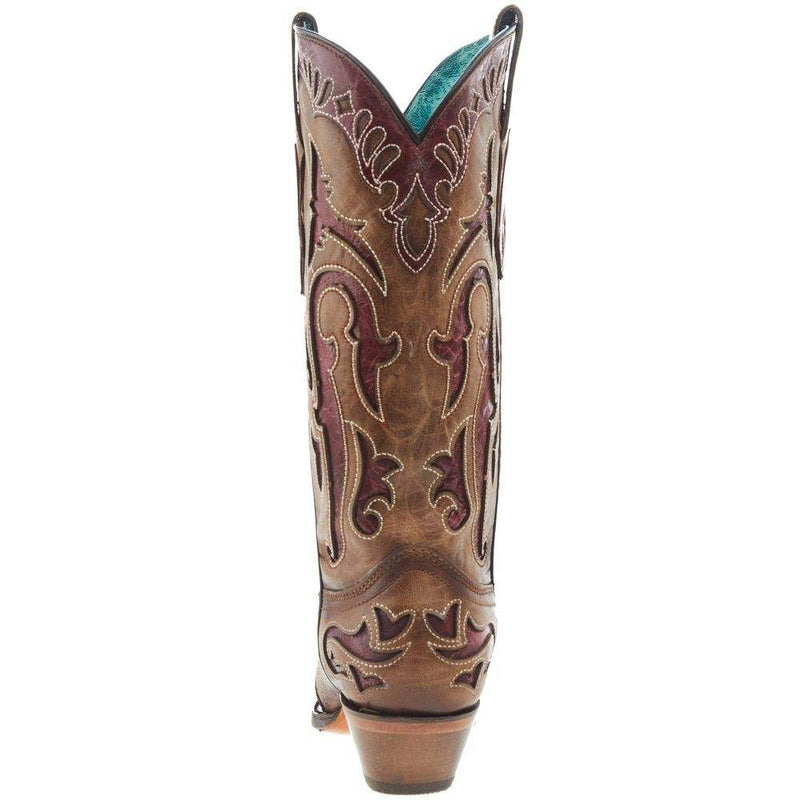 Corral Women's Orix Inlay Embroidery Wing 13 In Top Snip Toe Boot
