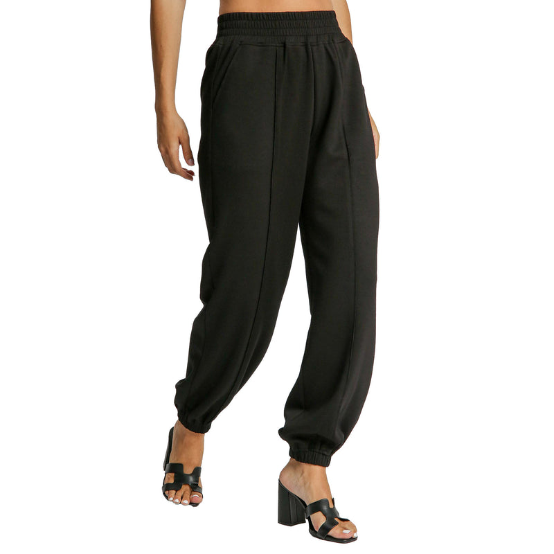 Umgee Usa Inc. Womens Black No Lining Neo Knit Pants