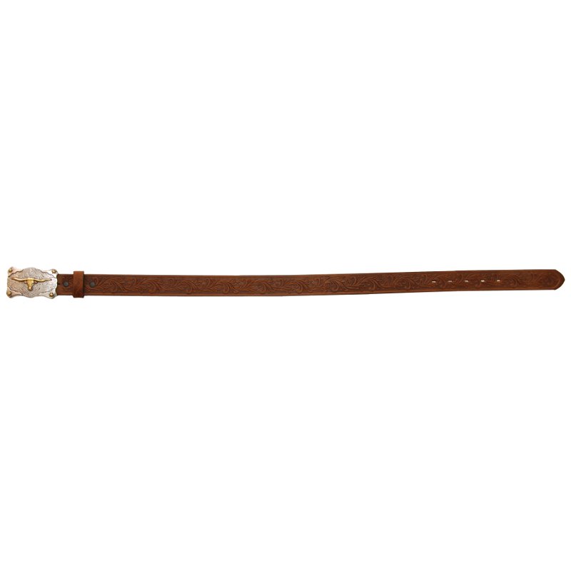 Tony Lama Boy's Brown Tooled Texas Belt
