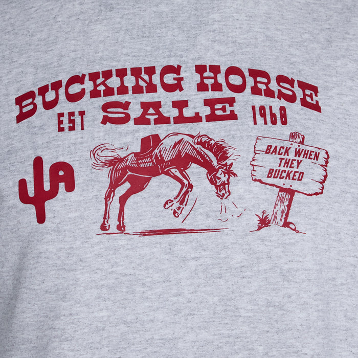 Cactus Alley Hat Co Bucking Horse Grey Hoodie