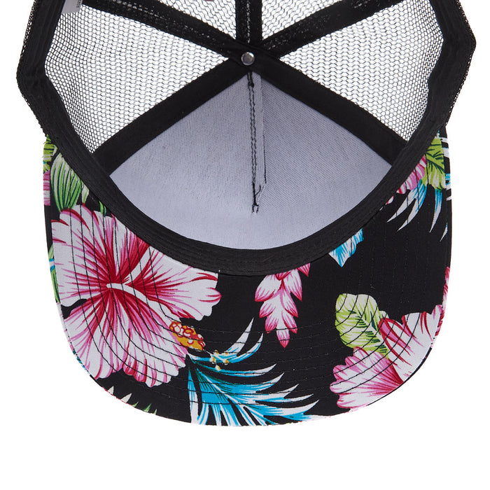 Cactus Alley Hat Co Black Floral Jesus Loves You Cap