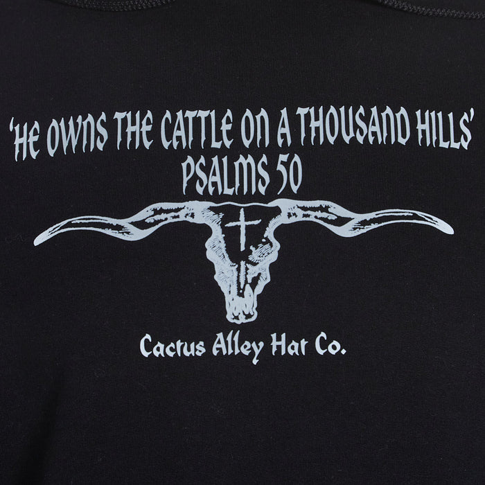 Cactus Alley Hat Co Psalms 50 Black Hoodie