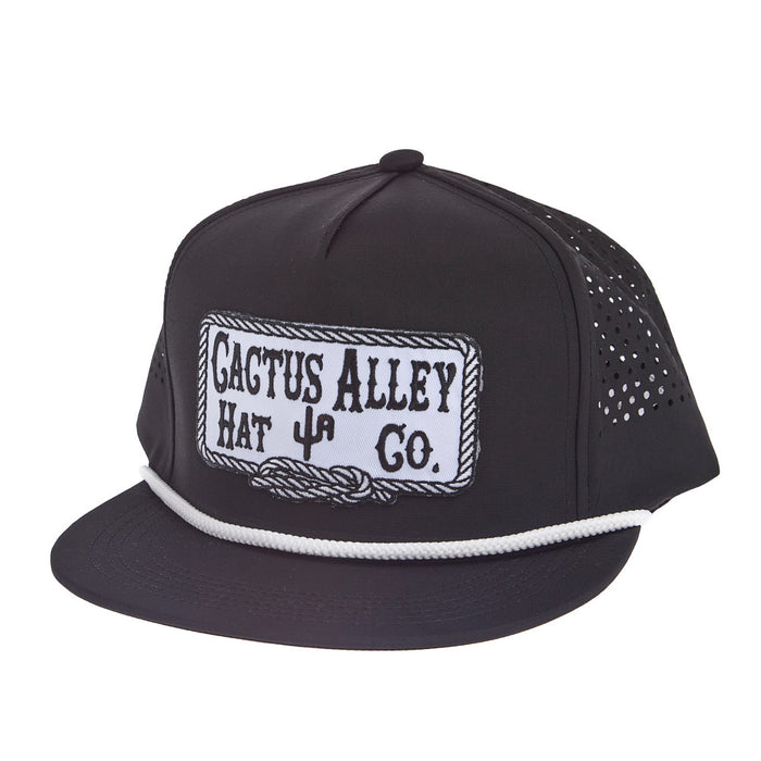 Cactus Alley Hat Co Square Knot Black & White Cap