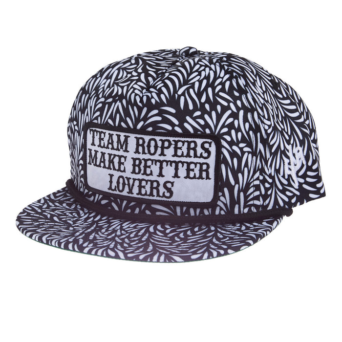 Cactus Alley Hat Co Team Ropers Black Leaf Cap