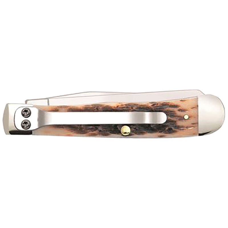 Case Amber Bone Peach Seed Jig Trapper w/Clip