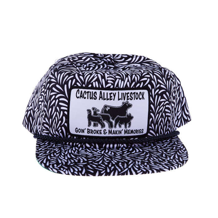 Cactus Alley Hat Co Livestock Black/White Cap